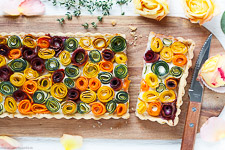 Gemüseröschen tart – so summery and colorful