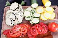 Ratatouille from the oven with Mozzarella