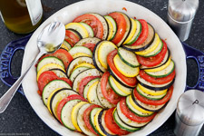 Ratatouille from the oven with Mozzarella