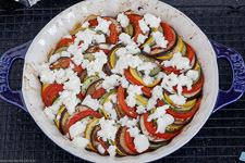 Ratatouille from the oven with Mozzarella